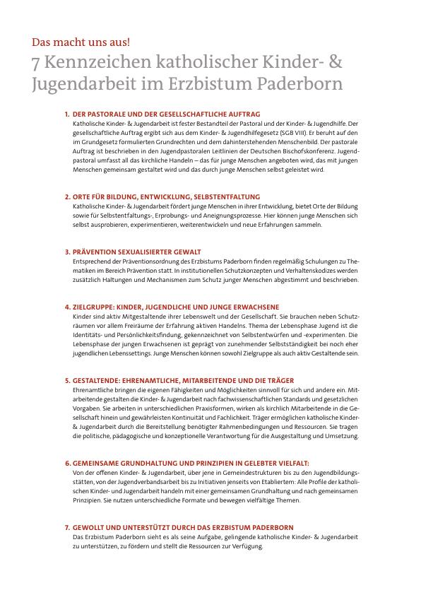 7 Kennzeichen katholischer Kinder Jugendarbeit