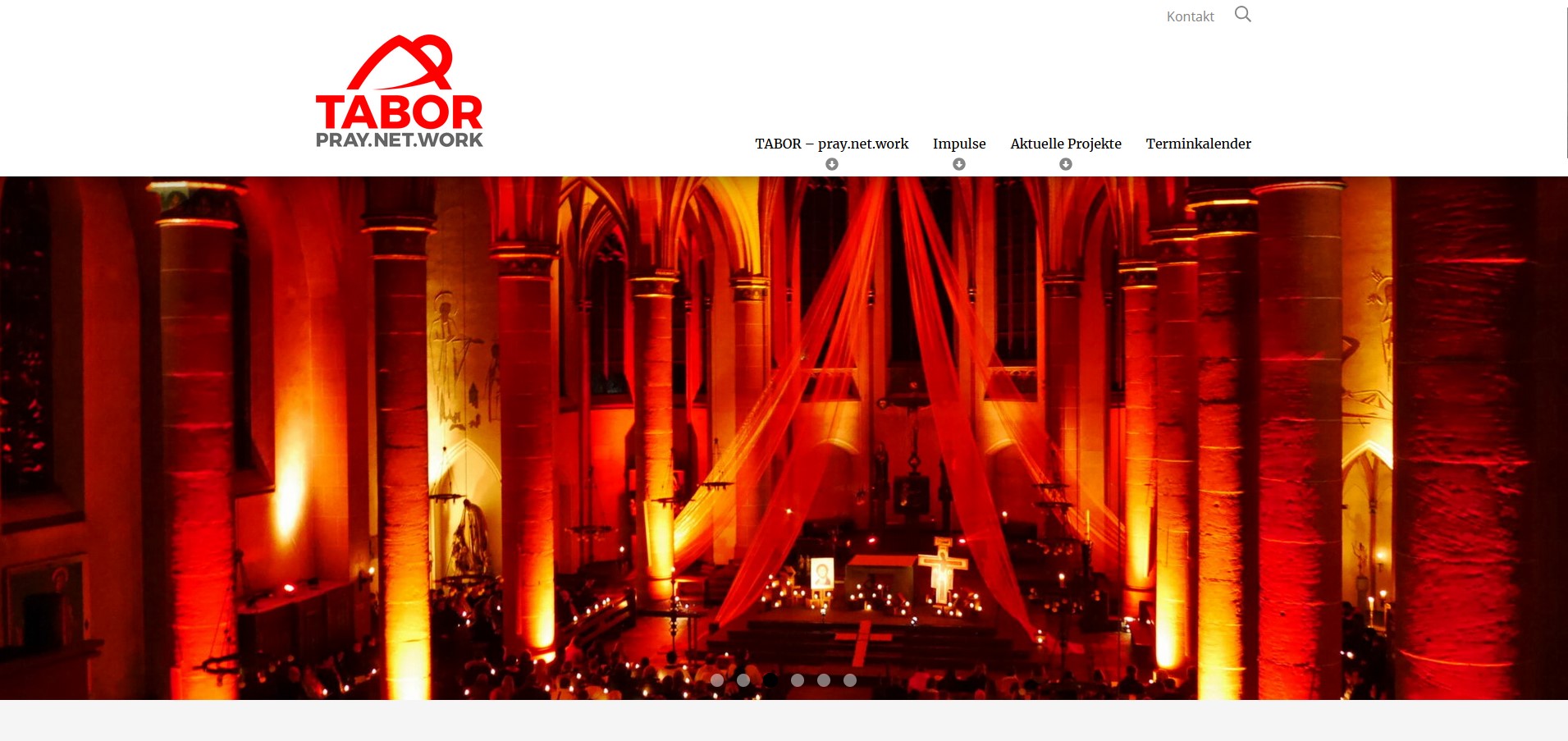 Screenshot TABOR Homepage